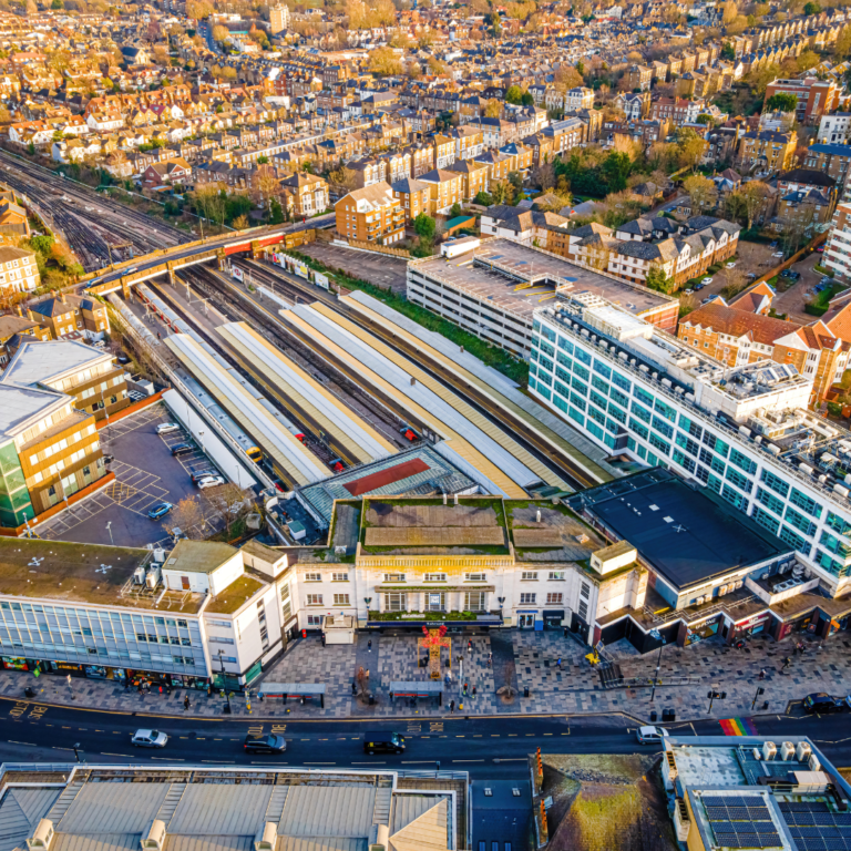 overhead view of Richmond Station London
